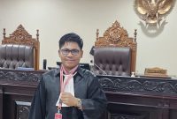 Ketua Tim Hukum Bambang Joisangadji SH Ruang MK saat Sidang Sengketa Pilkada Halsel (Foto/BJS) 