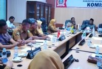 RDP Komisi I DPRD oleh Dinkes, RSUD dan Kemenag Labuha (Foto/Nalarsatu) 