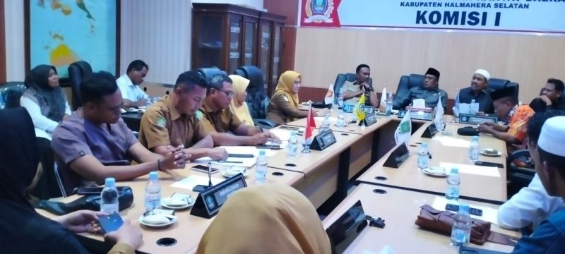 RDP Komisi I DPRD oleh Dinkes, RSUD dan Kemenag Labuha (Foto/Nalarsatu) 