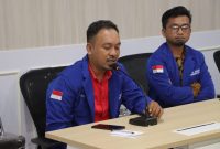 Pengurus Dewan Pimpinan Cabang Gerakan Angkatan Muda Kristen Indonesia, Ketua Van Constan E. E. Galouw & Sekretaris Sefnat Tagaku Pertemuan dengan Kapolres Halmahera Selatan (Foto/Sefnat) 