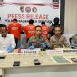 Polres Halmahera Selatan Konferensi Pers Penangkapan Pegedar & Pengguna Narkoba Oleh Kapolres AKBP Hendra Gunawan, Wakapolres Azis Ibrahim, Kasat Narkoba, & Kasi Humas (Foto/Humas) 
