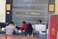 Kekerasan Terhadap Perempuan NL, Karman di Laporkan di Polres Halsel (Foto/AM)