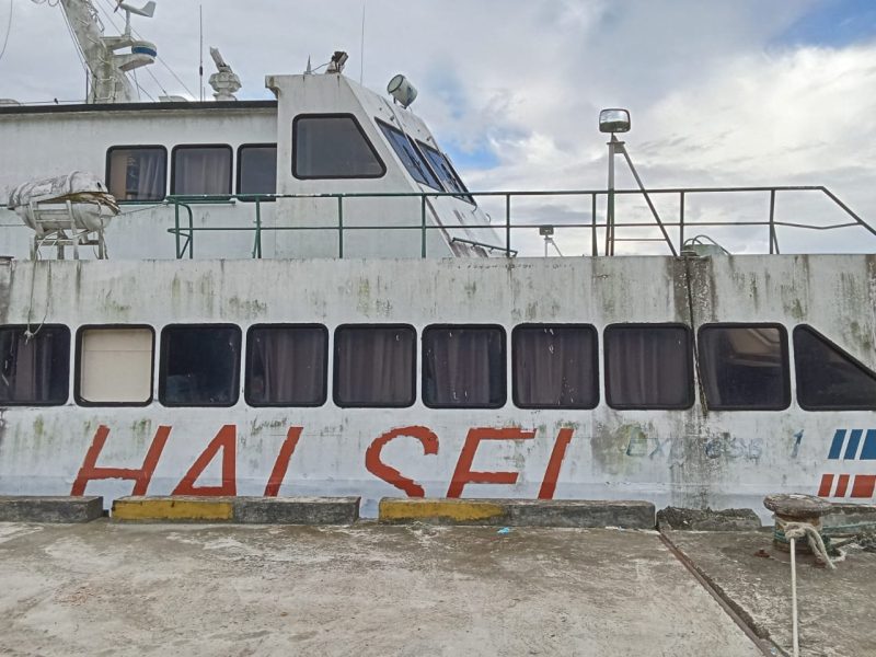 Kondisi MV Halsel Express Pelabuhan Babang (Foto/RF)