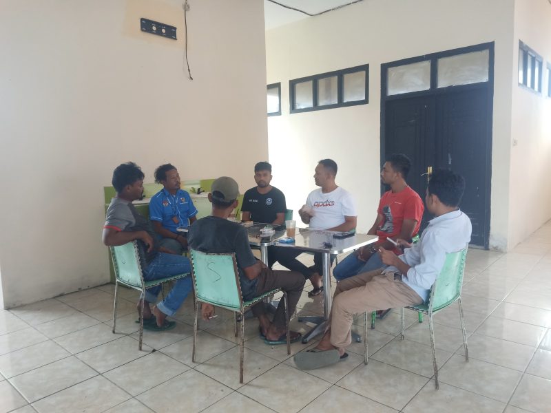 Rapat Karateker KNPI Akbar Ahad & Organisasi Cipayung di UMKM Halsel (Foto/AK)