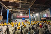 Brifing Karyawan PT.IWIP  (Foto/At)