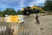 Lokasi Tambang Batuan Milik La Nane di Desa Baru Kecamatan Obi Kabupaten Halmahera Selatan (Foto/Az)