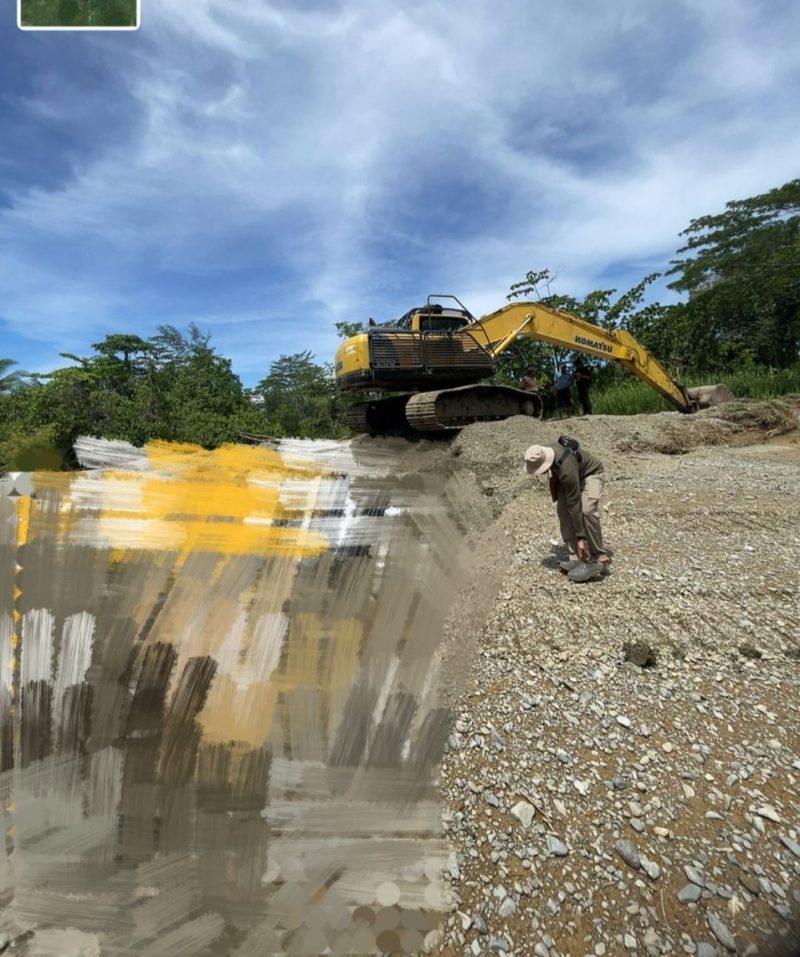 Lokasi Tambang Batuan Milik La Nane di Desa Baru Kecamatan Obi Kabupaten Halmahera Selatan (Foto/Az)