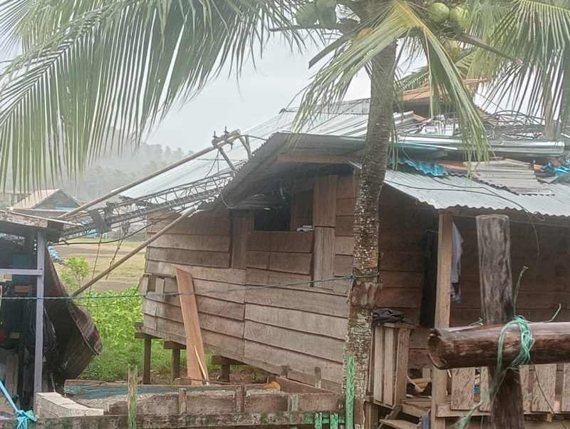 Sebuah tower mini yang sudah tidak difungsikan dilaporkan roboh dan menimpa rumah Suryaman warga Desa Soligi, Kecamatan OBI Kabupaten Halmahera Selatan, Sabtu (17/1/2026) sekitar pukul 10.09 WIT. (Nalarsatu.com)