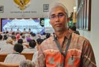 Kepala Dinas Komunikasi Dan Informatika Kabupaten Halmahera Selatan Sutego ST, Saat Hadiri Kegiatan Rapat Kerja Nasional Keluarga Alumni Universitas Gadja Madah 2025 (Foto/ST)