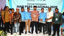 Bupati Halmahera Selatan, Hasan Ali Bassam Kasuba, saat menghadiri Puncak Peringatan Hari Pers Nasional (HPN) 2026 di Kawasan Pemerintahan Provinsi Banten, Senin (9/2/2026) (Foto/PWI)