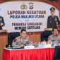 Kapolda Maluku Utara Brigjen Pol. Arif Budiman, S.I.K., M.H., menghadiri kegiatan Penyampaian Laporan Kesatuan Polda Maluku Utara di Rupattama Polda Malut, Sabtu (23/5/2026), dalam suasana penuh semangat dan kebersamaan bersama jajaran Polda Malut (Foto/Humas Polda Malut)