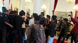 DPD GPM Maluku Utara bersama seluruh DPC se-Maluku Utara menyatakan penolakan terhadap hasil Kongres XI GPM di Bali. Sikap tersebut diambil setelah sejumlah peserta melakukan walk out dan mempertanyakan keabsahan proses kongres serta pemilihan Ketua Umum yang dinilai tidak sesuai dengan ketentuan AD/ART organisasi. (Foto: Istimewa)